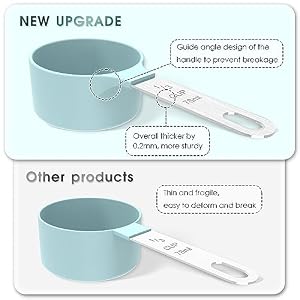 TILUCK Measuring Cups & Spoons Set, Stackable Cups and Spoons, Nesting Measure Cups with Stainless Steel Handle, Kitchen Gadgets for Cooking & Baking (Gray) TILUCK Measuring Cups Spoons Set Stackable Cups and Spoons Nesting Measure Cups with Stainless Steel Handle Kitchen Gadgets for Cooking Baking Gray