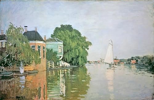 Monet Paysage Près De Zaandam tableau vintage pour habiller un grand mur vide de chambre