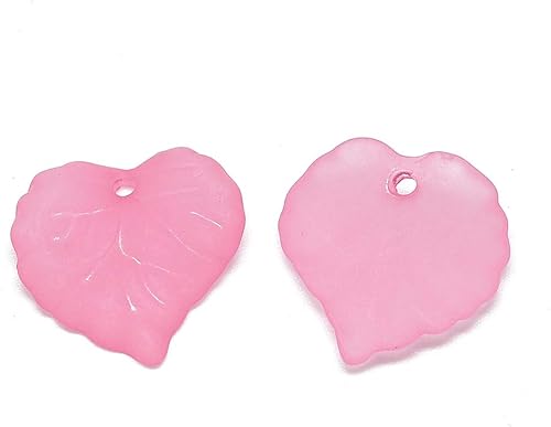 Miniatura 36 de Craftdady Dijes de cuentas de hojas de arce transparentes, colgantes colgantes de adorno para colgar, bonitos dijes para collares, pulseras, Hoja