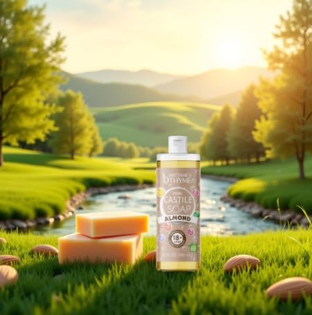 Brittanie's Pure Castile Liquid Soap Almond – 2 Pack (32oz Each) | Natural, Organic, Multi-Purpose Soap for Body, Face, Home & Pets | Vegan, Sulfate-Free, Made in USA - Image 3