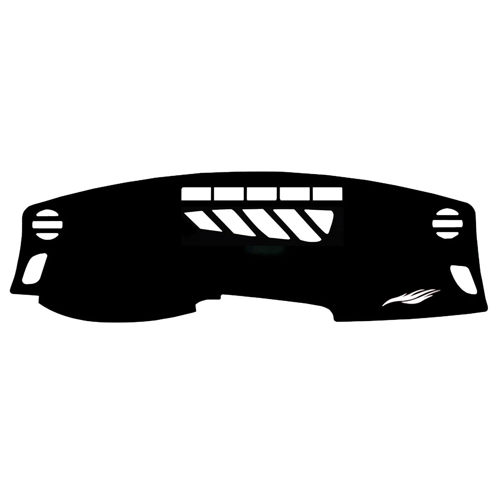 Tapis Tableau de Bord Voiture en Cuir Compatible avec Audi A5 2017-2025,Couverture Tableau de Bord Voiture(Black Gray)
