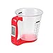 Pantalla LCD Básculas de taza medidora Vaso digital Libra Herramienta electrónica Escala Temperatura Cocina Tazas de medición digitales Rojo