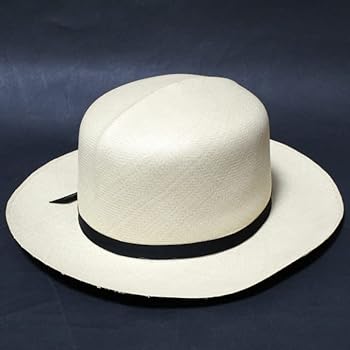 パナマで購入　パナマハット Montecristi アイボリー 黒リボン58cm パナマで購入 パナマハット Montecristi アイボリー 黒リボン58cm