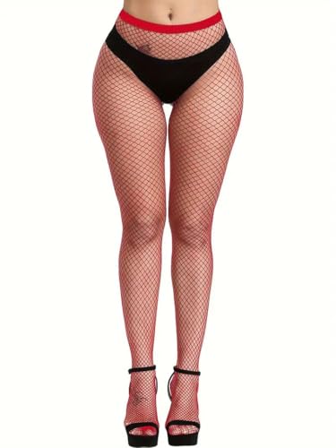 Image of Boolavard Fishnet Stockings, High Waist Tights for Women, Fish Net Tights Ladies Plus Size One Size Fit All