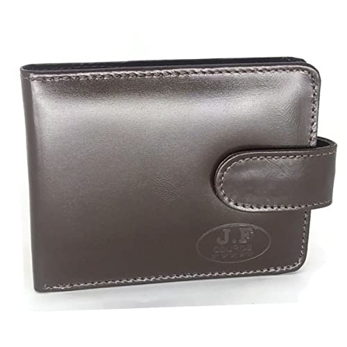 Carteira Masculina Em Couro J.F Couros Modelo Rm 001 Fecho Com Botão