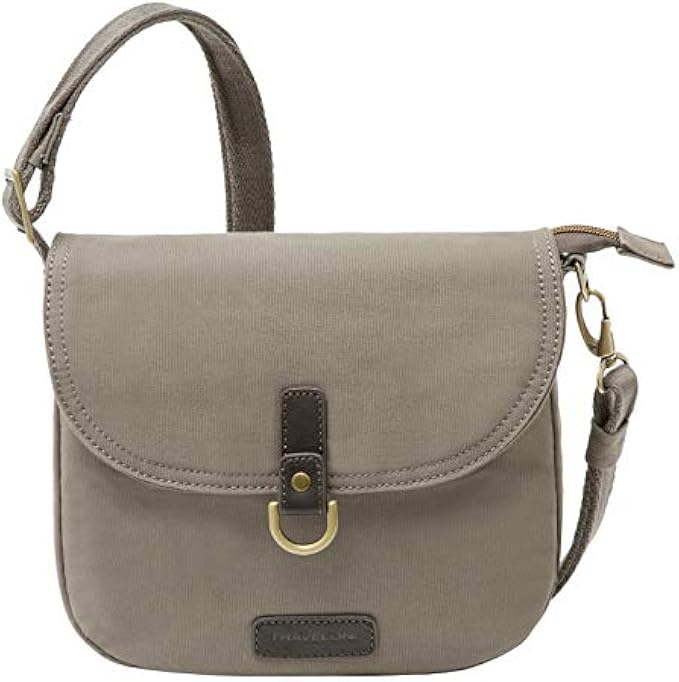 Travelon Anti-Theft Courier Saddle Crossbody, Stone, One Size