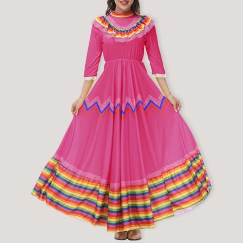 Robe de spectacle mexicain ample pour danser librement sur scène