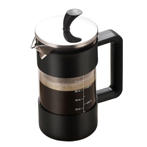 Genérico De Émbolo – Prensa Francesa De Café Aislada, 1 Litro | Versátil De Vidrio De Borosilicato Duradero | Apta Para El Hogar, La Oficina, Los Viajes, Hacer, Té A Granel Y Disfrutar
