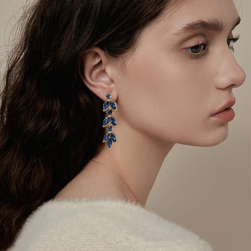 Cubic Zirconia Wedding Earrings for Bridal Elegant Rhinestone Crystal Drop Dangle Earrings for Women Bridesmaids Guest Party Prom Jewelry Trendy2