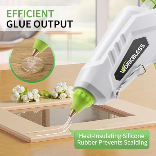 WorkBless WorkBless Hot Glue Gun, Dual Temp Glue Gun 60W/100W, Fast Heating Heavy and Duty Glue Gun with 20PCS Full Size Glue Sticks for Arts, Home Repair, Professional DIY & Industrial Use - Image 4