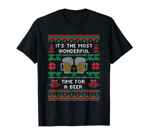 It's The Most Wonderful Time For A Beer Funny Christmas Camiseta