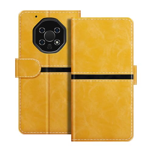 ESACMOT ���U�[�E�H���b�g�P�[�X Oukitel WP13 �Ƃ̌݊������� ���X�g���C�v�f�U�C�� �J�[�h���[�t�� �}�O�l�b�g���蒠�^�J�o�[ (�S�[���h)