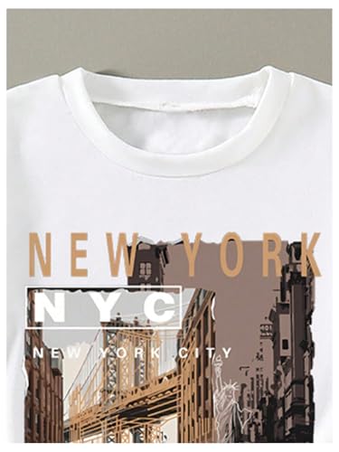 Boy's Tracksuit Set 2 Piece Short Sleeve Graphic Tees and Elastic Waist Cool Shorts3