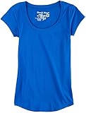 Derek Heart Juniors' Cap-Sleeve Scoop-Neck T-Shirt with Shirttail Hem