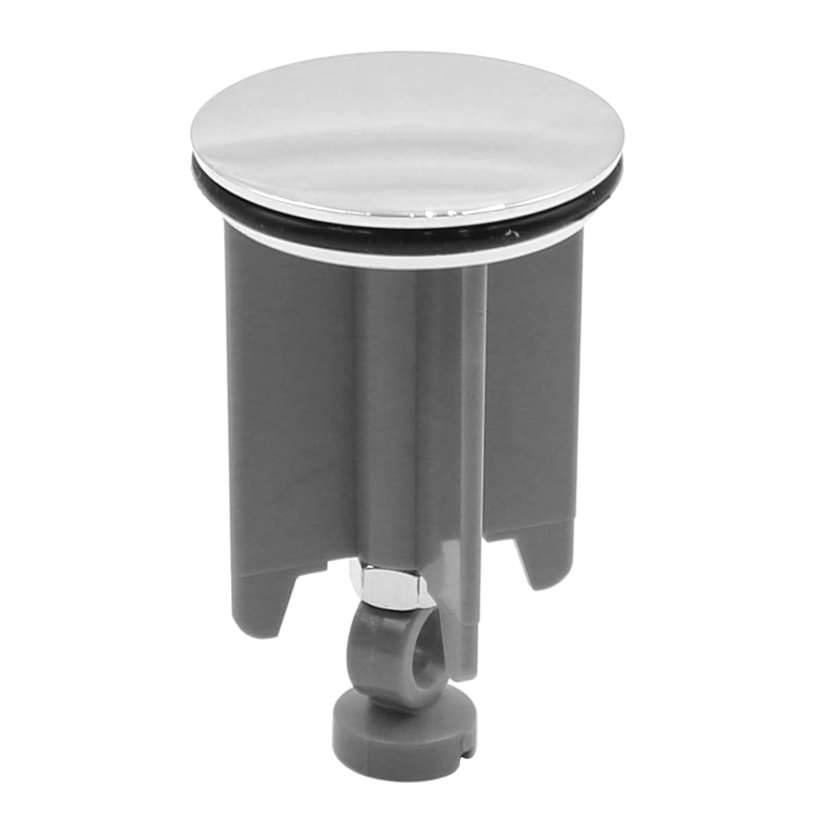 Ludom Universal Washbasin Plug for Pull Rods, Drain and Overflow Fittings High-Gloss Chrome-Plated