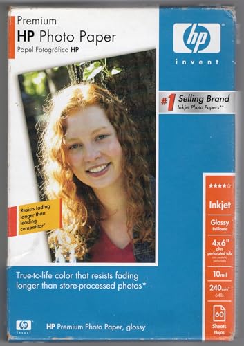 Papier photo brillant HP Premium 10x15 brillant jet d'encre 60 feuilles de tirage