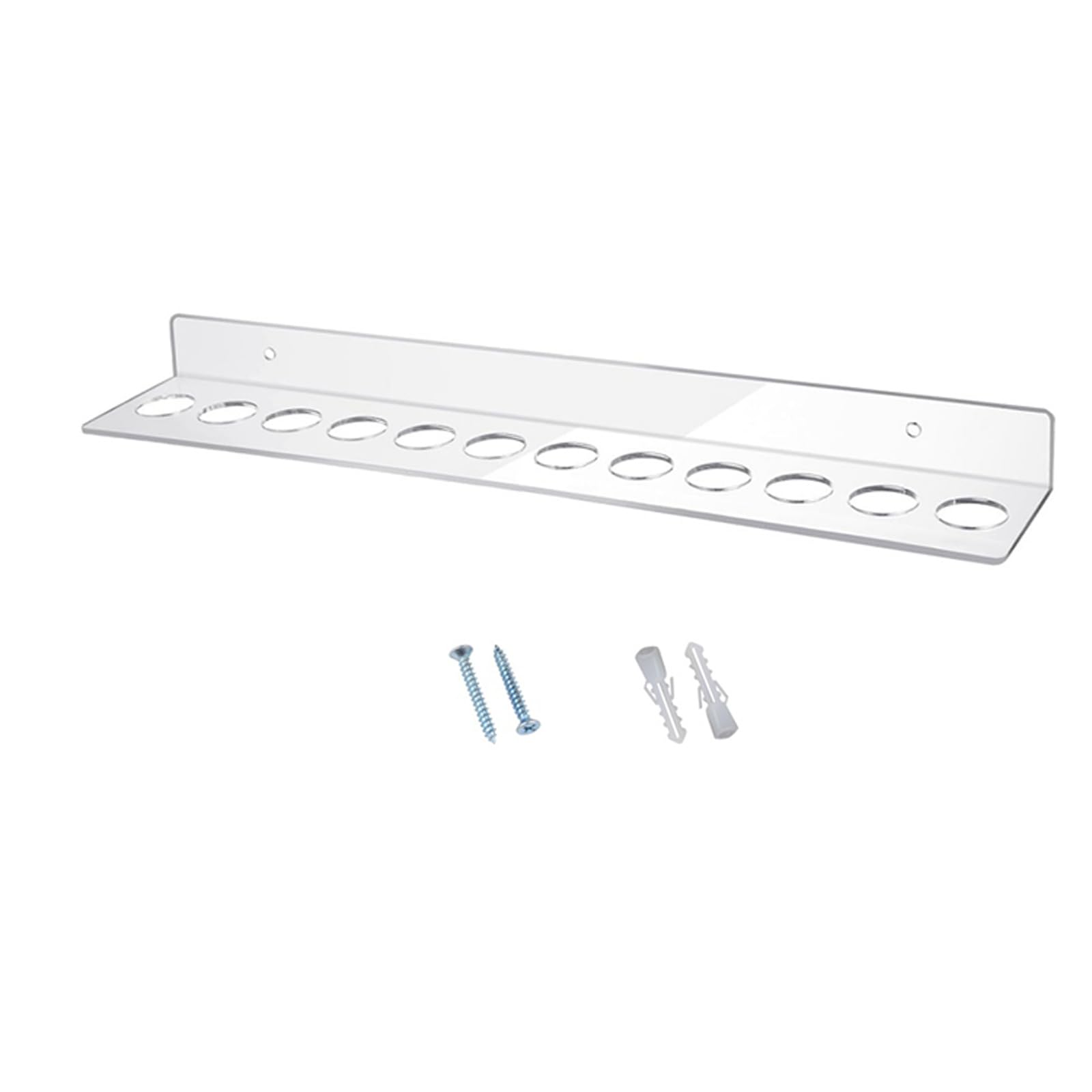 Clear Wall Hanging Scissors Storage 12 Slots Acrylic Craft Organizer Tool Rack for Home Workshop Everyday Use Acrylic Wall Shelf