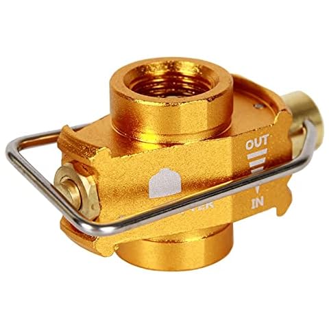WXHN Camping Gas Saver Plus Gas Converter Shifter Refill Flat Tank Conversion Adapter Camping Gas Adapter Valve,Golden Cover