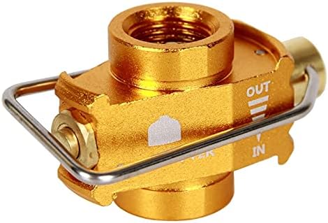 Camping Gas Saver Plus Converter Shifter - Refill Flat Tank Conversion Adapter Valve, Golden