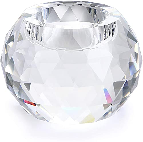 Kristallglas Kugel Teelicht Kerzenhalter 7,6 cm x 5,1 cm Klarglas Kugel Kerzenhalter Kerzenhalter Cover