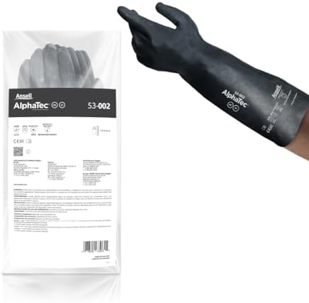 Ansell AlphaTec 53-002 Anti-Static Neoprene Chemical Resistant Pr...