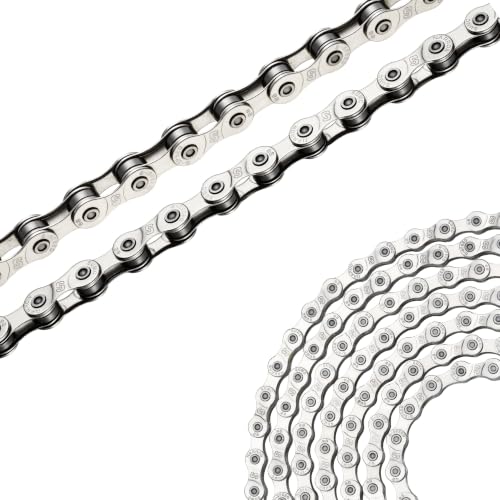 Heavy Duty Ebike Chain 6/7/8 Speed 136 Links, High Tensile Anti-Brake Anti-Rust Electric Bicycle Mid Drive Motor Chains, Corrosion Resistant Replacement Drive Chain for E-Bike Mountain Chain Bike