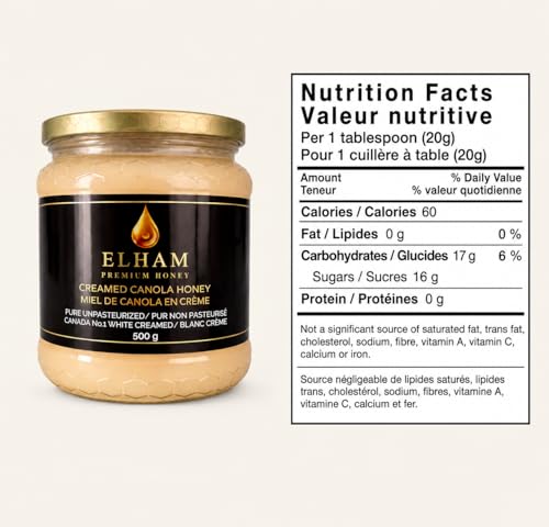 Miel cruda cremosa Elham Premium Canola 500 g miniatura 2