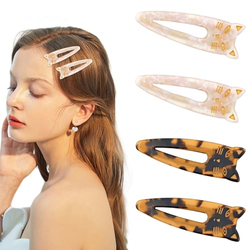 4 PACK Cat Alligator Hair Clips