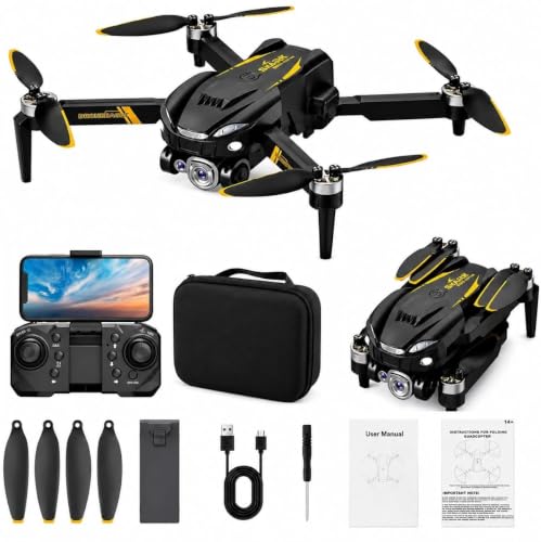 Image of dRoNe wItH hD DuAl cAmErA, oNe cLiCk tAkEoFf /lAnDiNg FlIp rOlLiNg gEsTuRe cOnTrOl wI-Fi cAmErA ReMoTe cOnTrOl X DrOnE