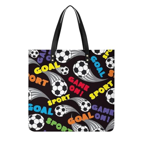 Tote bag de voyage football femmes | Sac à main shopper grand format avec bandoulière