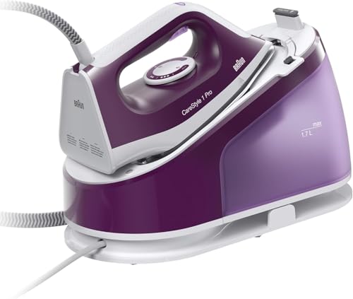 Braun CareStyle 1 Pro IS1514 VI Fer à vapeur avec technologie FreeGlide 3D Vapeur verticale Fonction anti-goutte Réservoir d'eau 1,7 l 6 bar 120 g/min 2200 W...