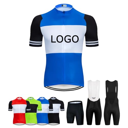 COITROZR Maillot Ciclismo Personalizado Ropa Ciclismo para Hombre & Mujer Mountain Bike de Ligero Secado Rápido Elástica Pro con Logotipo del Equipo(Blue)