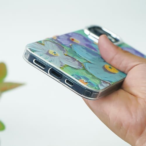 Image of PEEPERLY Back Cover Case for iPhone 15 Pro Scratch Resistant Anti-Slip TPU Shockproof Protective Durable Glitter Dot Lens Floral Aesthetic Case for Girls & Women(Multicolor)