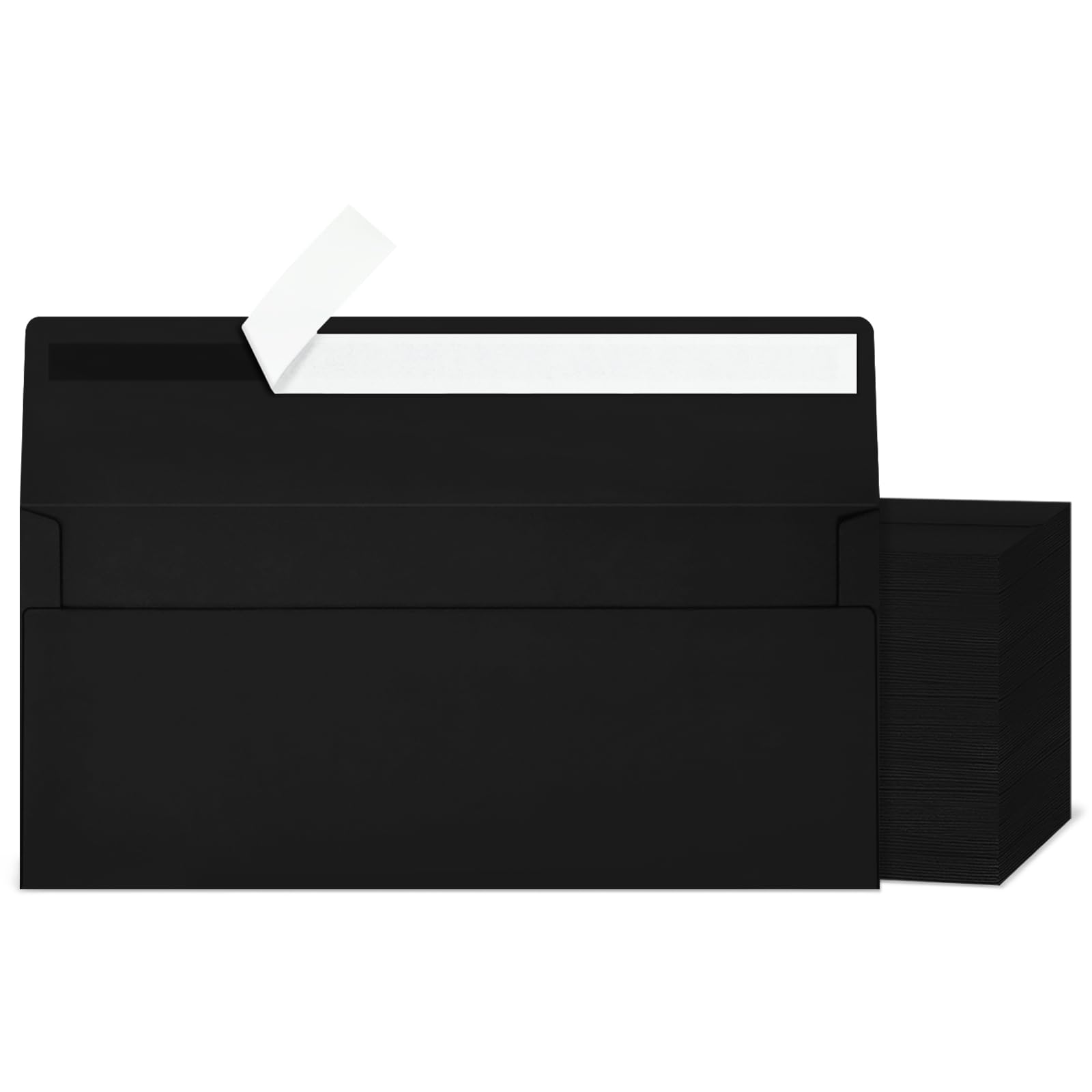 Mulbozy 200Pcs #10Black Envelopes Letter Size Windowless Self Seal Security