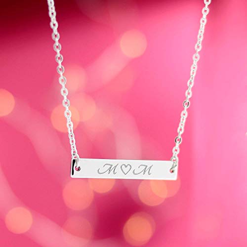 Personalized Name Bar necklace /16k Gold White Gold Rose Gold Plated/Dainty Personalized Bar/Christmas Bridesmaids Gift