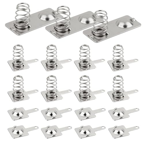 Foyods 10 Pairs AAA Battery Spring Contacts AAA Positive Negative Battery Terminal Replacement Nickel Plated Battery Compartment Contact Plates for Remote Controls Toys Flashlights Electronics