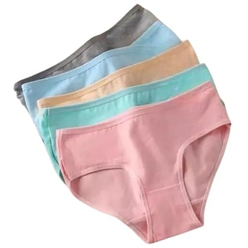 LuvreenaWomens Hipster Soft Material Everyday Uses Indian Penty - (S-2XL) Pack 5 Multicolor