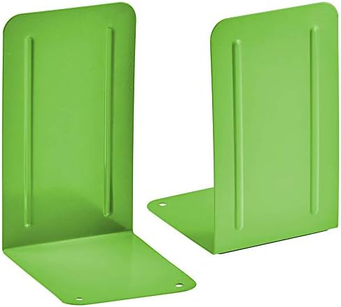 Acrimet Premium Metal Bookends (Heavy Duty) (Green Citrus) (1 Pair Pack)