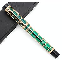 Jinhao 100 Füllfederhalter – Mittlere Feder, Roter Schaft Mit Silbernem Clip – Inkl. Metall-Etui & Konverter