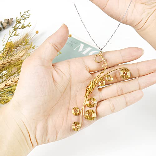 Image of Tenn Well 165ft 18 Gauge Aluminum Wire Gold Bendable for Jewelry | Bendable wire for sculpting, modelling, floral making, beading, wire wrapping