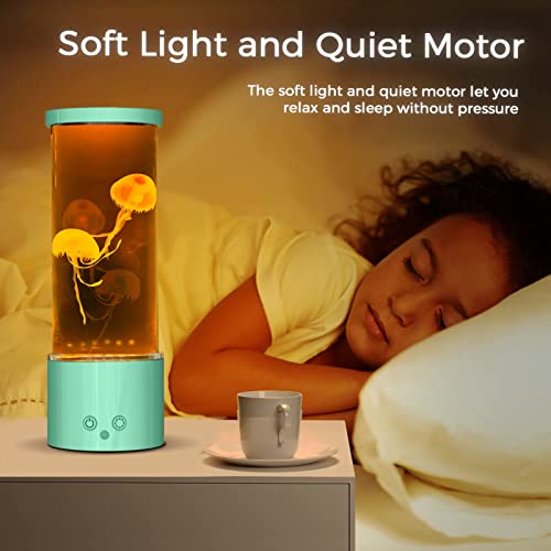 Aonesy Jellyfish Lava Lamp For Adult Kids, 17 Color Setting Jellyfish Tank Mood Light, Home Office Room Desktop Decor Jellyfish Night Light For Kids Friends Lover Birthday Gifts (Green) #TOP1
