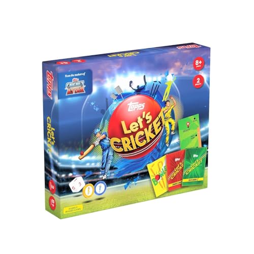 Image of Topps 5 Years And Up Cricket Attax Board Game - Lets Cricket | Cricket Cards Game