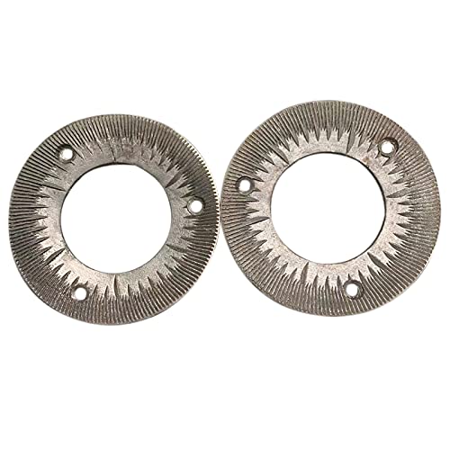 ZBXGJKSY 2PCS Grinding Sheets, Dry Grain Grinding Machine Plates Electric Corn Grinding Machine Plates Pair of Dry Grinding Disc for 3000w 110v Electric Grain Mill