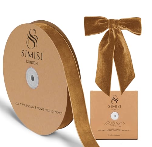 Copper Velvet Ribbon 1'' 25 Yards for Christmas...