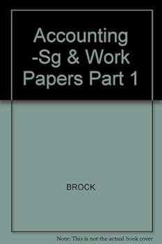 Paperback Accounting -sg & Work Papers Part 1 Book