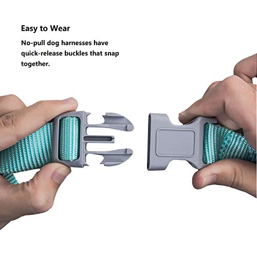 Coolsnail Dog Harness No Pull,Dog Walking Harness With Soft Chest Padded,Escape Proof/Quick Fit Reflective Pet Vest Harness,Easy Control For Outdoor Walking And Training Dogs Green #TOP2