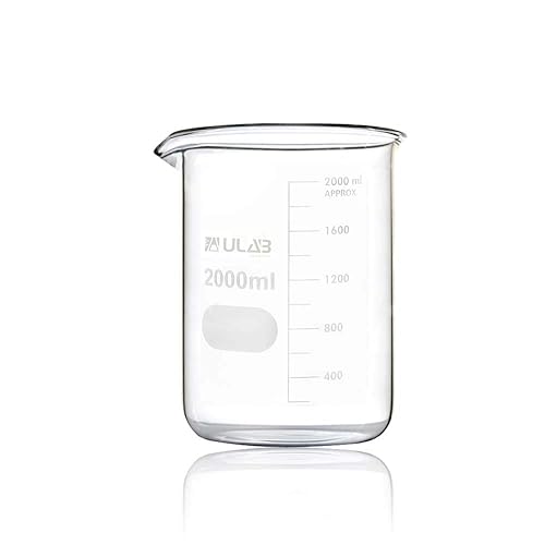 Miniatura 12 de Ulab Pinzas para vaso de precipitados de laboratorio, extremos recubiertos de goma roja, acero niquelado de 1/4 ", para vaso de precipitados de