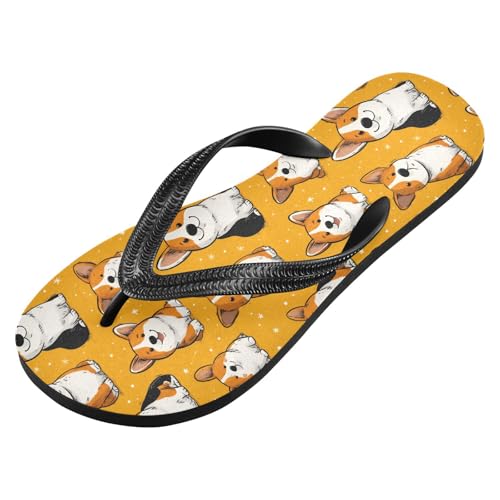 Flip Flop Sandals Adorable Dogs Print for Women Men Beach Outdoor XS2