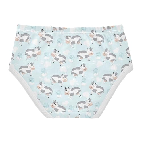Little Girls' Soft Cotton Underwear Kids Breathable Comfort Cow Panties Briefs Toddler2