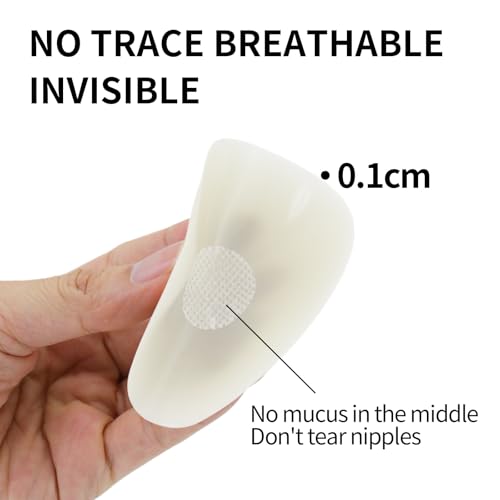 nipple covers - 4 shades invisible silicone nipple covers reusable, sticky adhesive nipple pasties, with travel box3